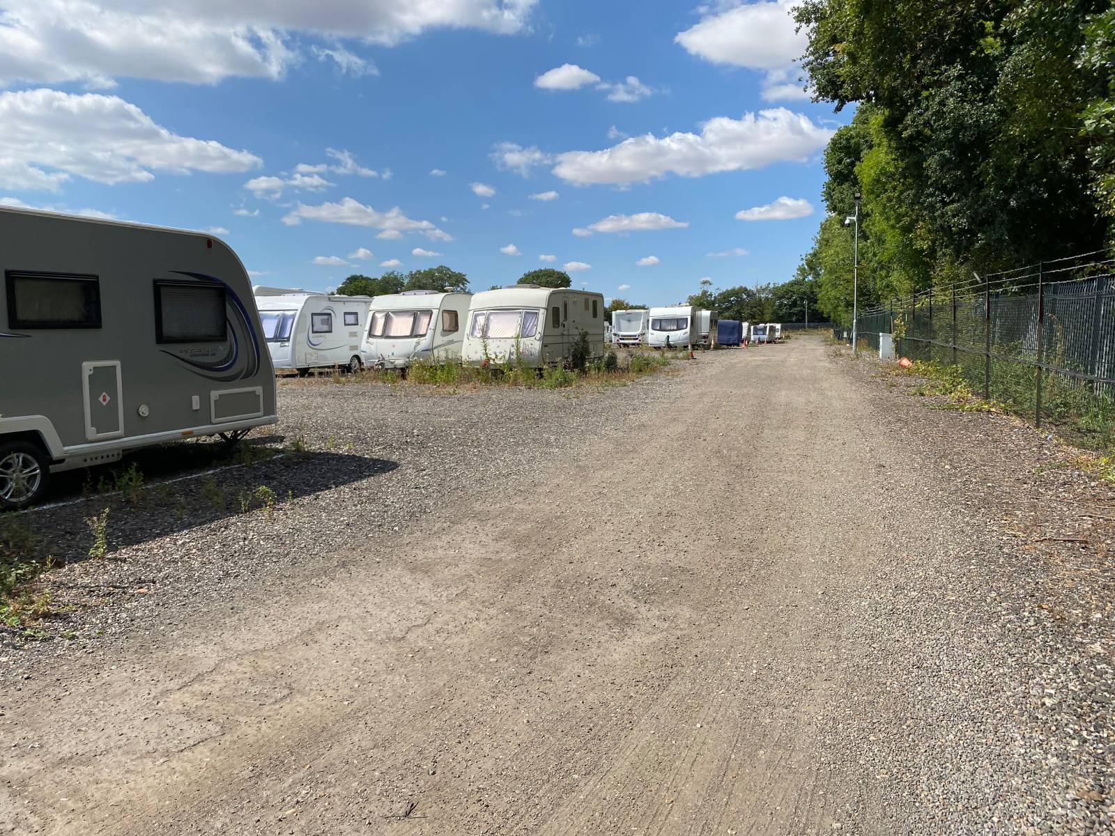 Touring caravans storage